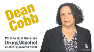What to do if there are drugs and alcohol at a club sponsored event