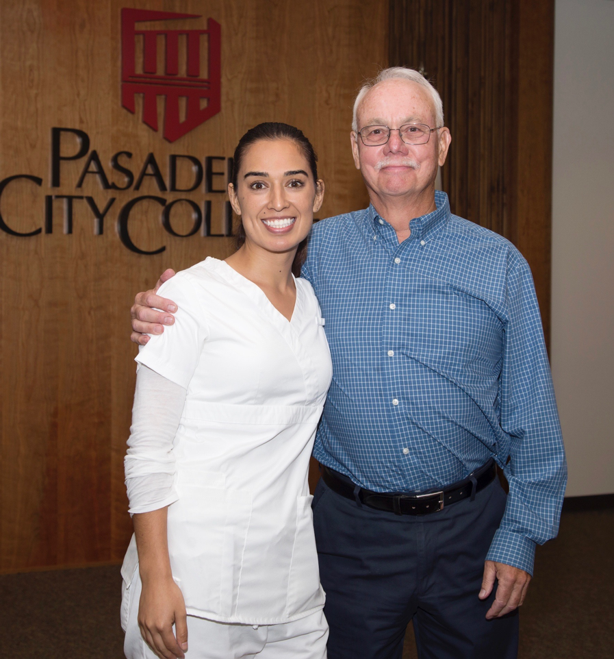 Photo of Norma Alvarez and Alan Lamson at award luncheon