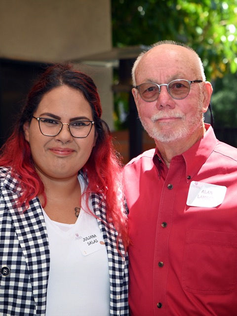 Photo of Juliana Salas and Alan Lamson at award luncheon 