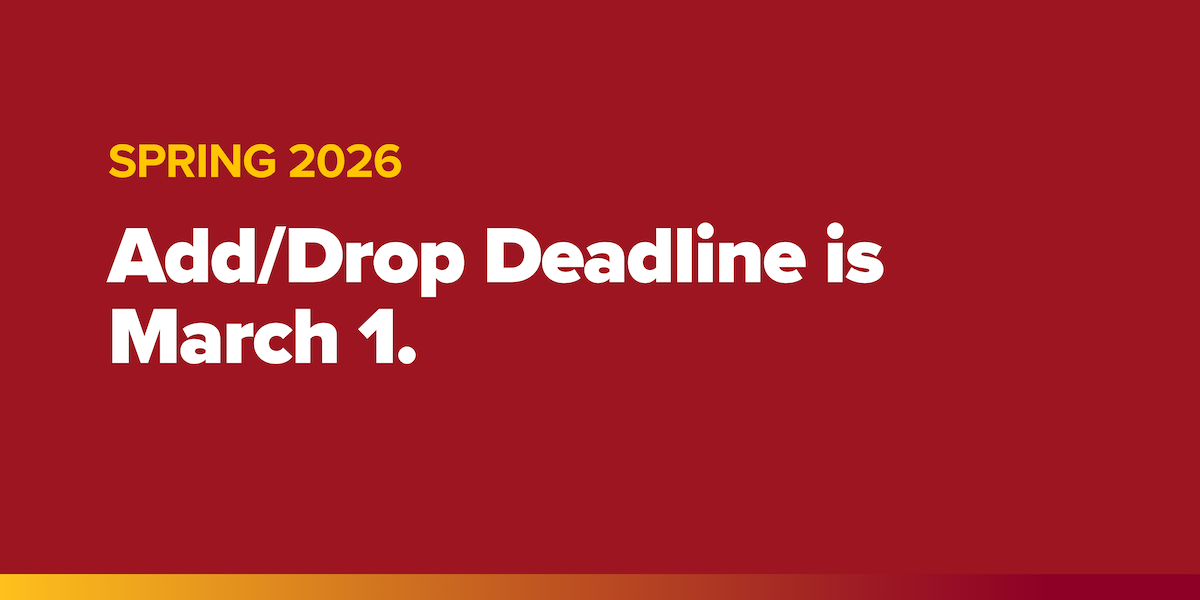 Add drop deadline is March 1