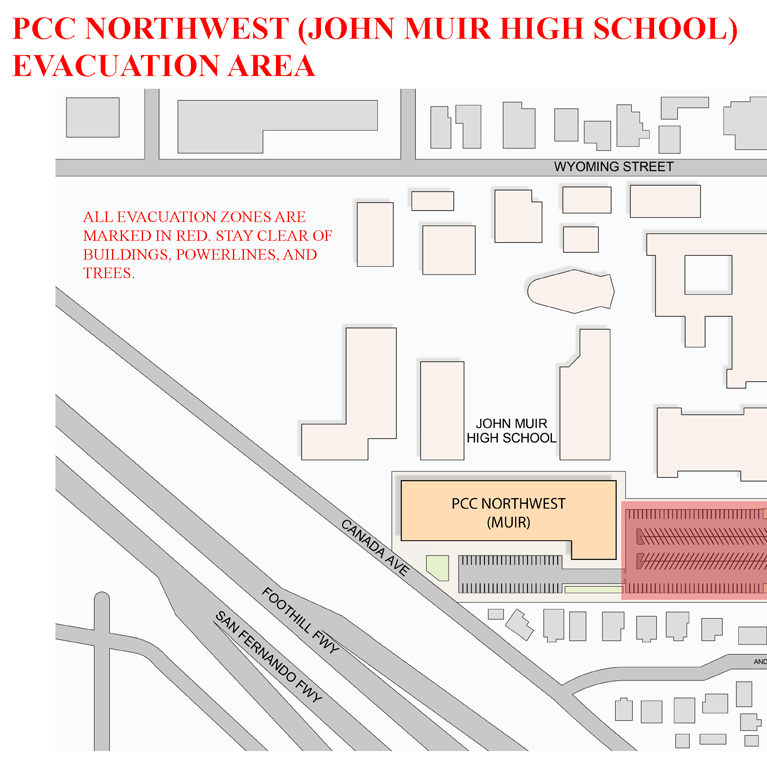 PCC Northwest Evacuation Map